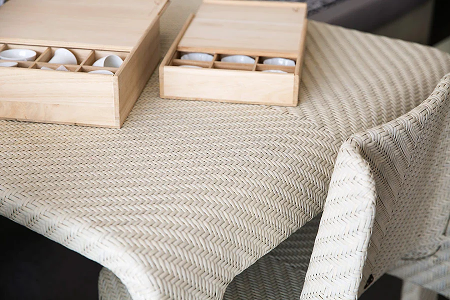 Rattan Table with Chairs